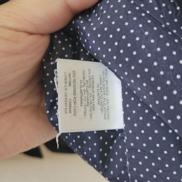 J. Crew Parke Black Blazer Size 8 Wool Blend One Button Preppy Academia Thermal - Picture 3 of 10